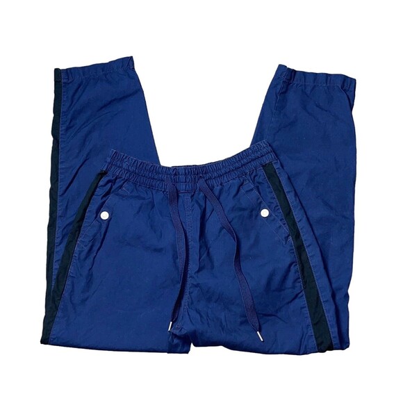Maeve Anthropologie Women's Small Navy Tenley Twill Track Pants Side Stripes - Picture 1 of 10